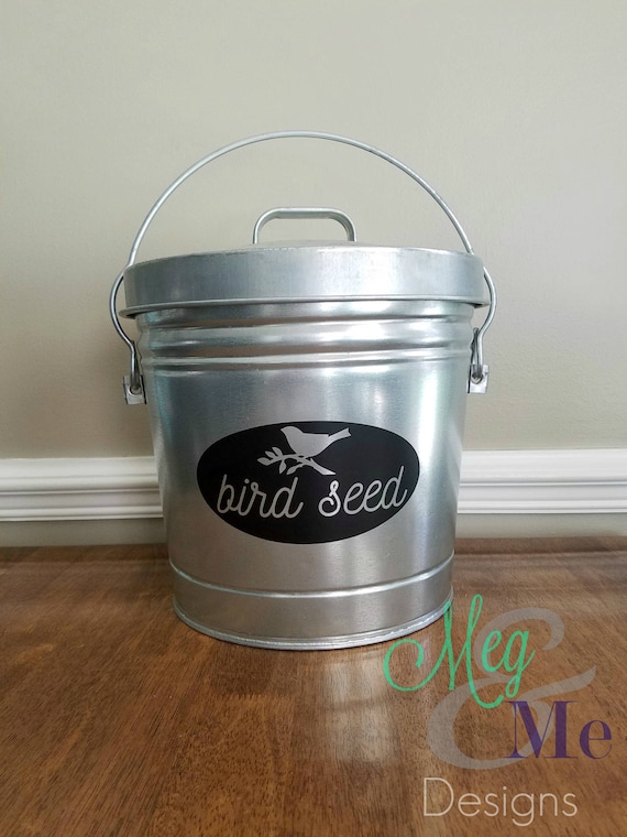 Bird Seed Storage Decal // Outdoor Storage // Backyard Birds