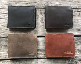 Mens wallet Mens leather wallet Personalized wallet Groomsmen gift Bifold wallet Slim wallet Personalized leather wallet Monogram wallet.