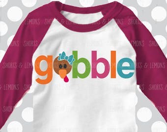 girls Thanksgiving SVg, gobble svg, turkey svg, DXF, EPS, png, Cutting Files, Silhouette Cameo, Thanksgiving, Turkey svg, commercial use
