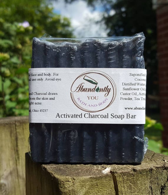 Activated Charcoal and Tea Tree Cleansing Soap Bar | Approximately 4 oz | Face and Body