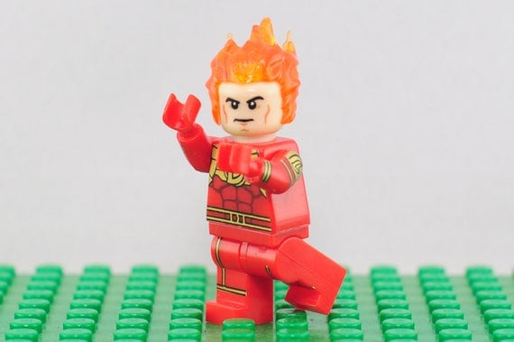 human torch lego marvel avengers