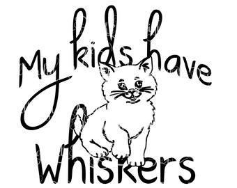 KITTEN CAT SVG Decal Digital Download Kitty sil png svg Sticker whiskers kids Adopt