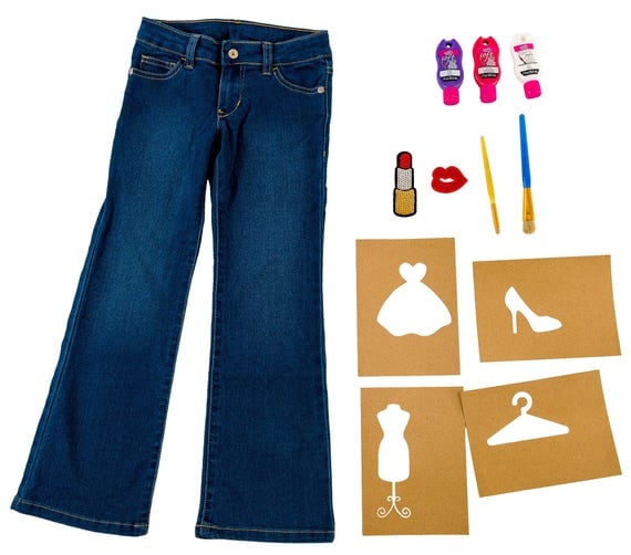 Fashion Jeans Stencil Craft Kit