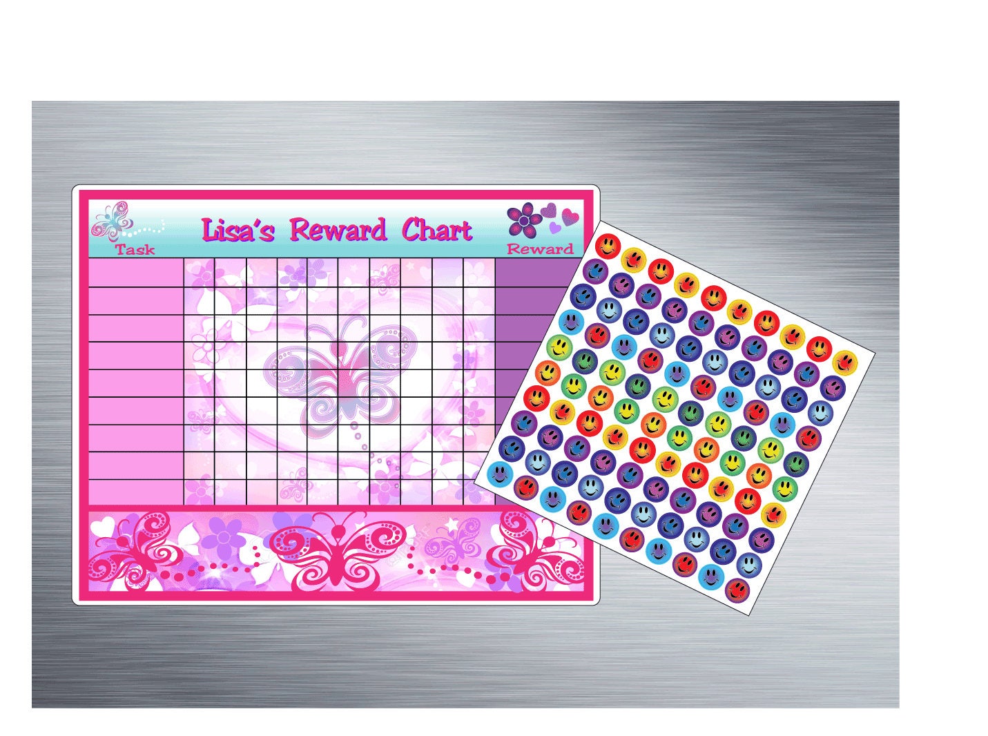 Kids Dry Erase Reward Chart Girls