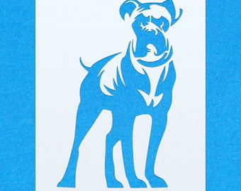 Boxer Stencil In 3 Layers