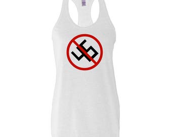 No 45 Anti Donald Trump Anti Nazi Swastika Shirt Tank Top punk resist antifa trump sucks If You're Not Outraged You're Not Paying Attention