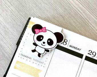 Kawaii Panda Magnetic Bookmarks, Planner Page Markers