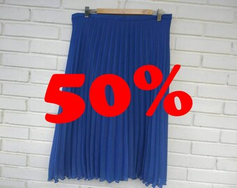 BLUE SRIRT / / vintage skirt / / vintage clothing / / vintage clothing / / gift for woman