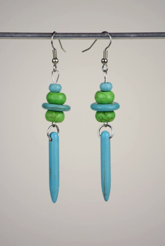 RR#102 Green Pastures Drop Earrings