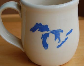 Great Lakes hand-thrown mug - 16 oz.