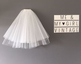 60s Veil, Bouffant Veil, Full Short Veil, Priscilla Veil, Short Veil, 1960s Veil, Short Wedding Veil, Layered Wedding Veil, Retro veil