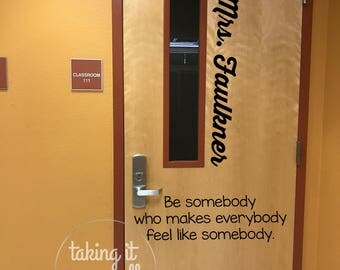 Classroom Door Teacher Name Vinyl