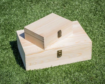 Case (12pcs) of XL size Wood Keepsake Box, Craft Box - Wholesale per Case Pricing