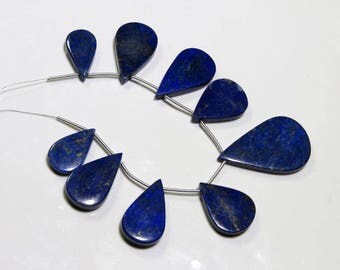 SUPERB Quality~ 100% Natural Smooth Lapis Lazuli Pear Shape Beads 23X12mm 39X24mm Approx Top Quality On Whole Sale Price.{LPB-15}