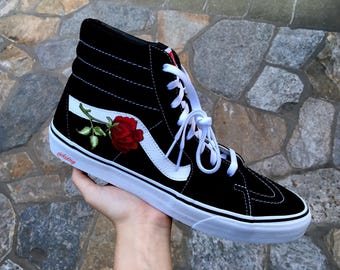 black red white vans