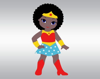 wonder girl SVG Clipart Cut Files Silhouette Cameo Svg for Cricut and Vinyl File cutting Digital cuts file DXF Png Pdf Eps vector clip art