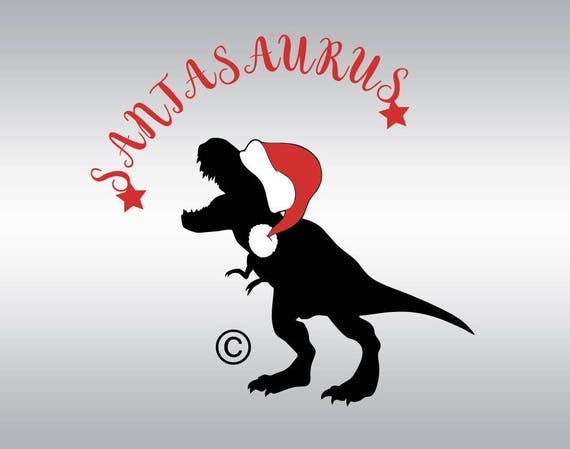 Download santasaurus dinosaur SVG Clipart Cut Files Silhouette Cameo