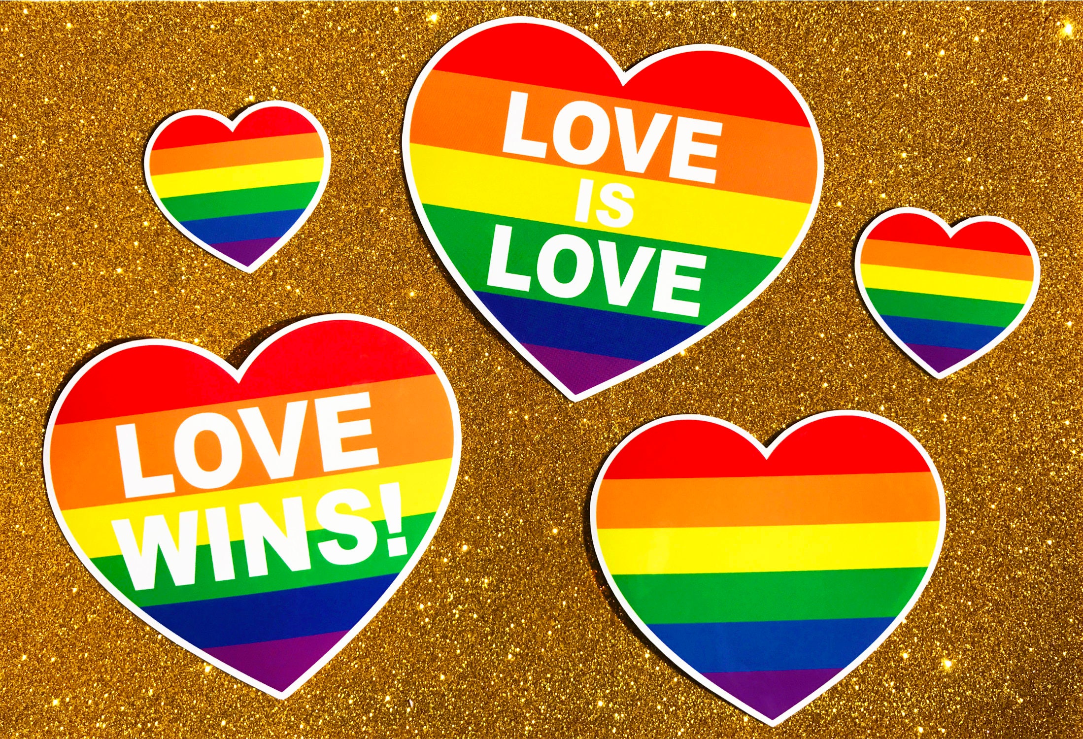 Gay Pride Sticker Pack Lgbt Rainbow Heart Stickers Love | My XXX Hot Girl