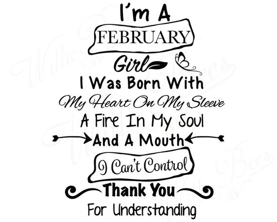 Download February Birthday SVG, I'm A February Girl, Aquarius SVG ...