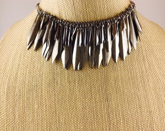 Silver statement choker