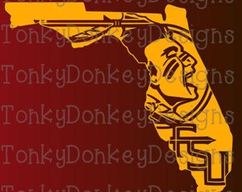 Florida State Seminoles Digital Cut File (svg, eps, dxf, studio3, jpeg) for cutting machines (Silhouette, Cricut, Brother, etc)
