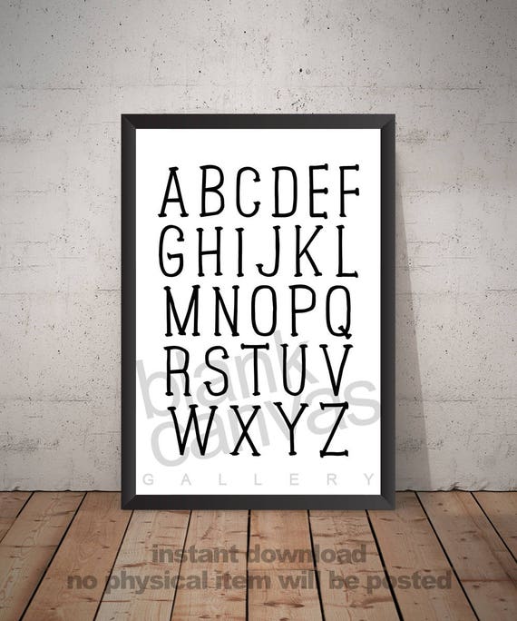 Alphabet Wall Art Poster Photo Print Inspirational Quote