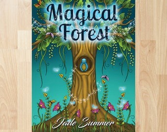 Magical Forest by Jade Summer (Coloring Books, Coloring Pages, Adult Coloring Books, Adult Coloring Pages, Coloring Books for Adults)
