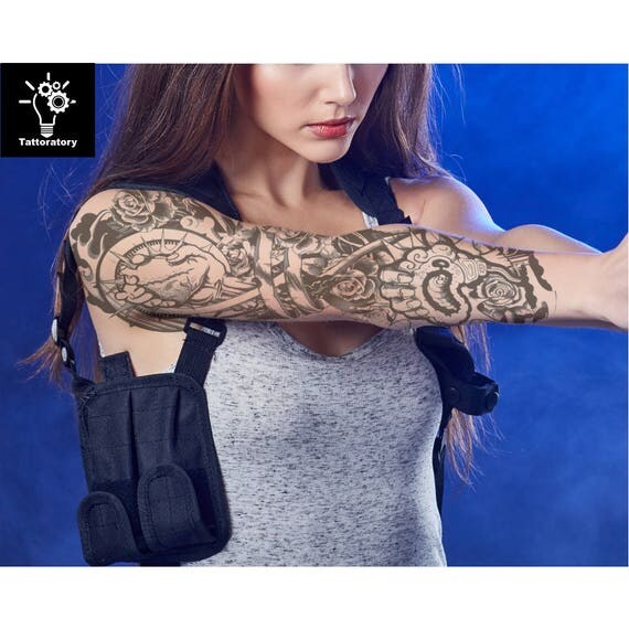 women temporary tattoo sleeve steampunk tattoo biomechanical women temporary tattoo sleeve steampunk tattoo biomechanical
