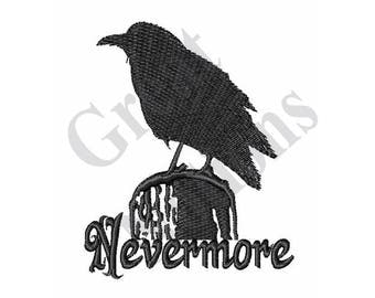 Nevermore Raven - Machine Embroidery Design