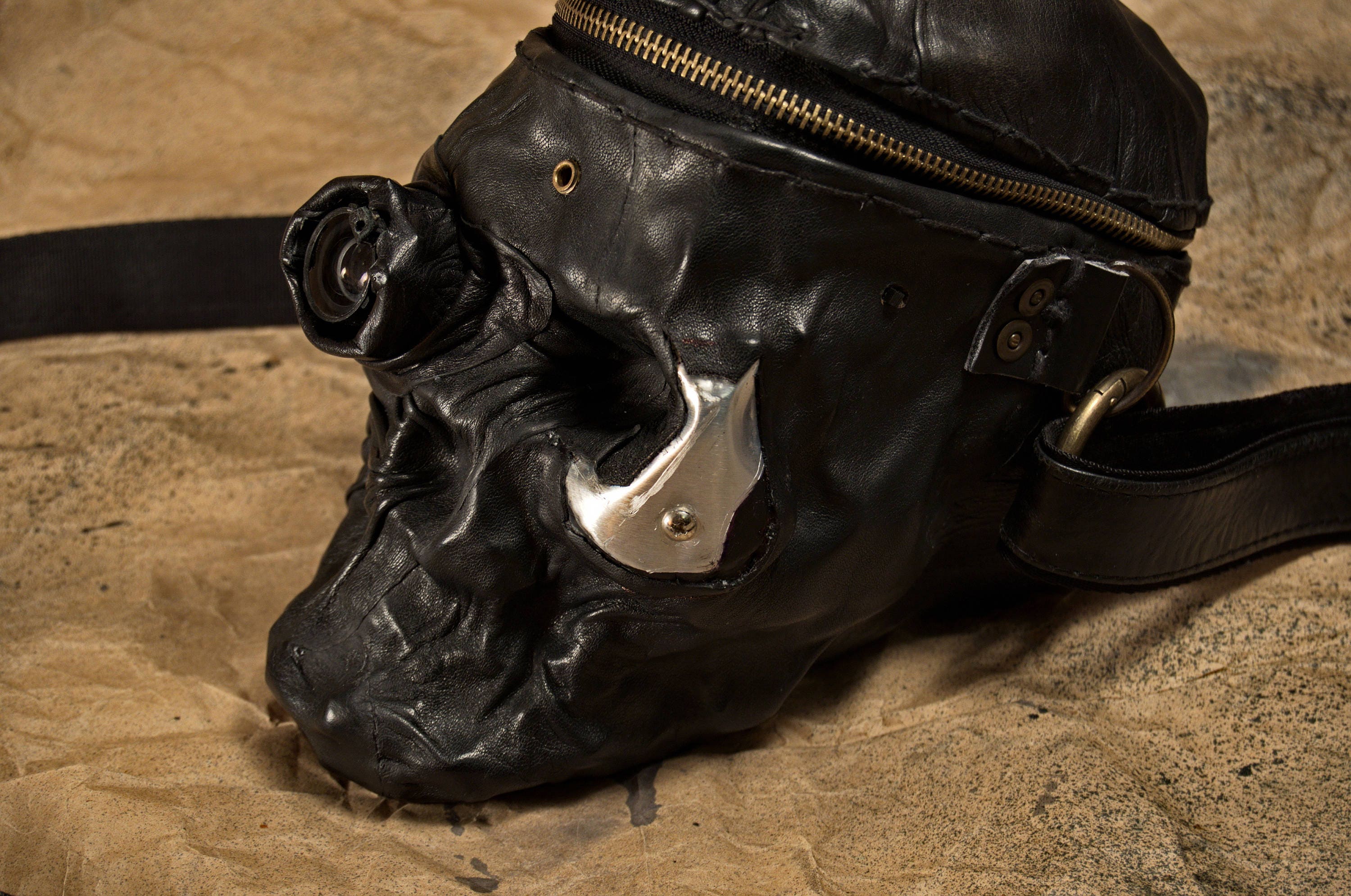 leather bag with skulls