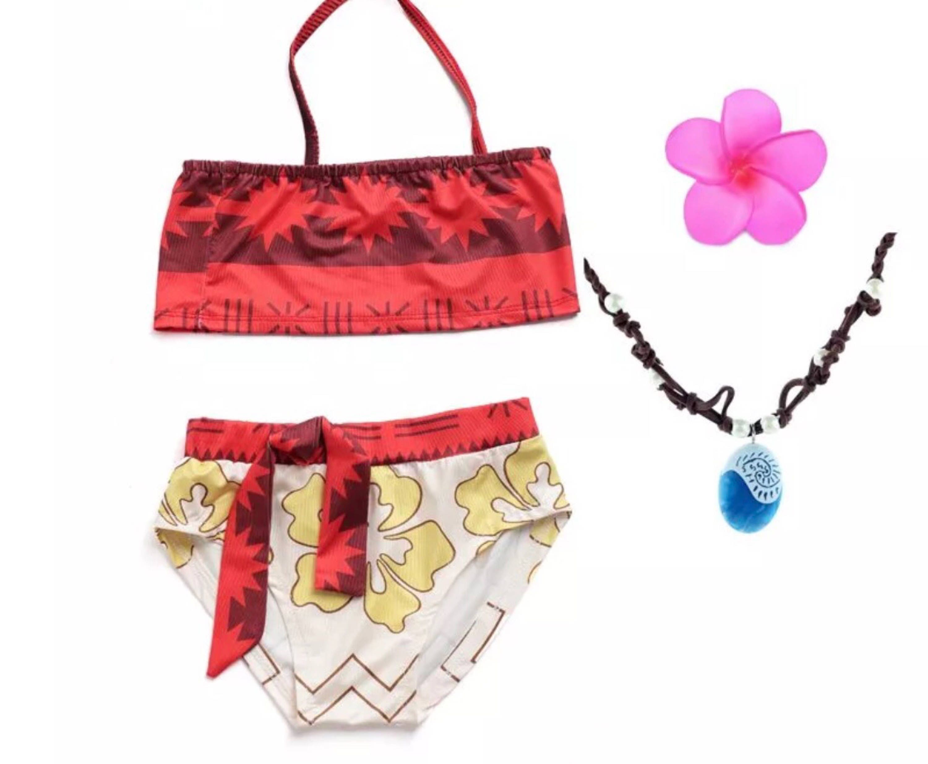 Moana Swimsuit Disney Swimwear Moana Bikini Girl Swimsuit