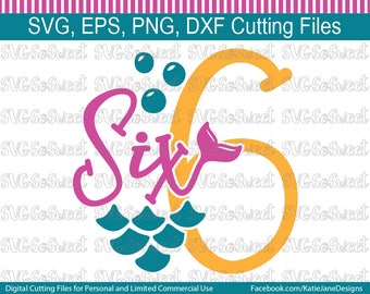 Free Free 122 Mermaid 6Th Birthday Svg SVG PNG EPS DXF File
