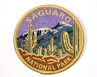 Official Saguaro National Park Souvenir Patch Rincon Peak Cactus Arizona Iron-on FREE SHIPPING Scrapbooking