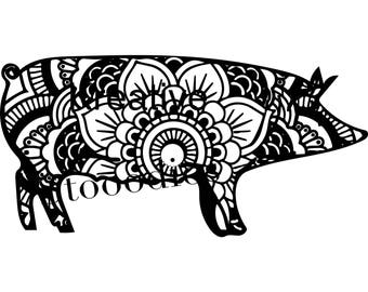 Download Pig zentangle | Etsy