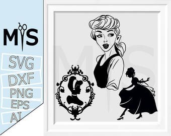 70 % OFF Disney princess svg, Cinderella svg, princess svg, silhouette clipart pack, Princesss Monogram Svg, Cinderella svg Files