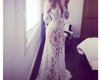 Maternity dress for photo shoot lace READY to SHIP TODAY! white lace dress Bohemian Style Sizes small medium large xL