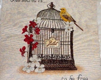 Weaving way birdhouse jacquard tapestry Panel