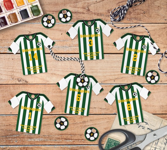 Editable Soccer Jersey Paper Printables Soccer Party Favor