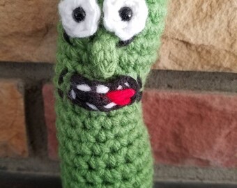 Rick and Morty Pickle Rick Inspired Crochet Amigurumi