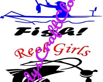 Download Reel girls fish | Etsy