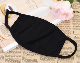 Blank Mouth Mask - Black