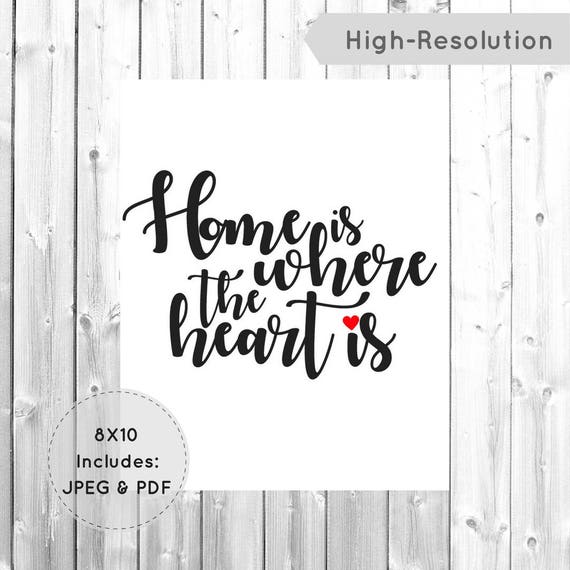Home is Where the Heart Is Wall Decor Housewarming