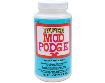 Plaid Mod Podge - Paper Matte 16oz. (472ml) - Decopatch Decoupage, glue sealer varnish all in one.