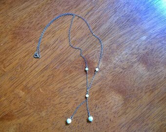 Vintage MoP Necklace on a Sterling Silver Chain