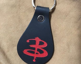 Vintage styled Buffy the Vampire Slayer hand painted keychain made in USA