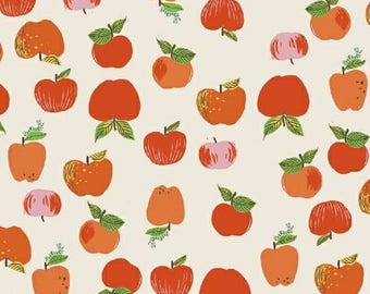 PREORDER - Heather Ross - Apples in Red - Kinder - (43483-2) - 1/2 Yard++