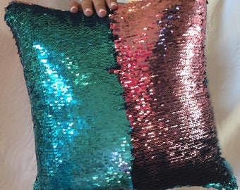 Sequin Mermaid Pillow Cover 16X16