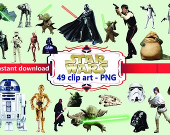 INSTANT DL- 49 Star Wars - clip art - Scrapbooking , Instant Download