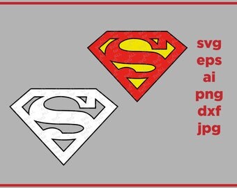 Superman SVG, superhero svg, Superman sign, cricut silhouette cutting file, dxf, eps, png, download, Batman clipart, Superman LOGO