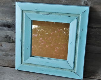 Upcycled Vintage Framed Mirror / Farmhouse Decor / Shabby Chic / Rustic / Beach Cottage /